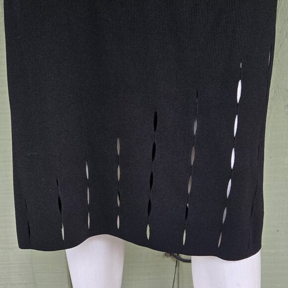 NWT CYRUS Black Heavy Slinky Knit Pull-On Skirt XL - Picture 2 of 4